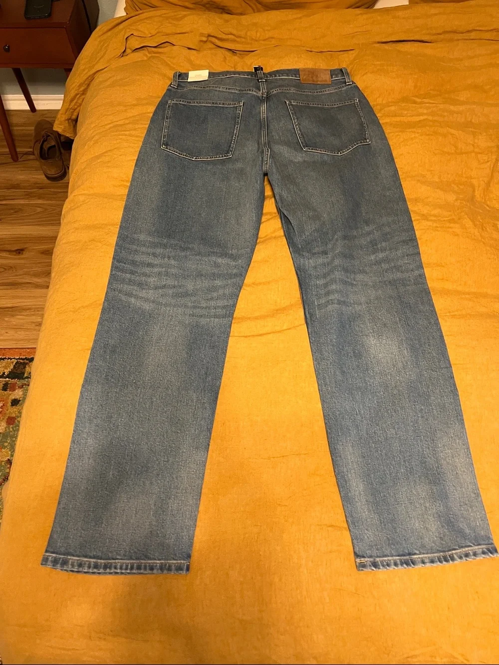 Banana Republic Men’s Authentic Straight Jeans in Light Blue Denim